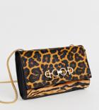 Aldo Pellian Leopard & Tiger Print Clutch Bag With Chain Strap