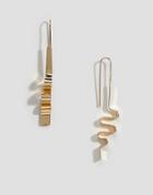 Pieces Wiggle Drop Earring - Gold