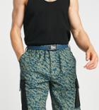 South Beach Man Utility Pocket Shorts In Camo Print-green
