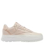 Reebok Club C Double Geo Platform Sneakers In Soft Pink-white