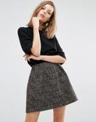 Ba & Sh Demy Dress With Tweed Skirt - Multi