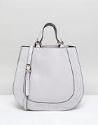 Asos Design Saddle Shopper Bag - Gray