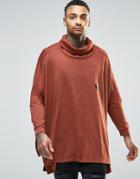 Granted Long Sleeve Poncho Top - Brown