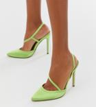 Missguided Pumps With Strap Detail In Green - Green