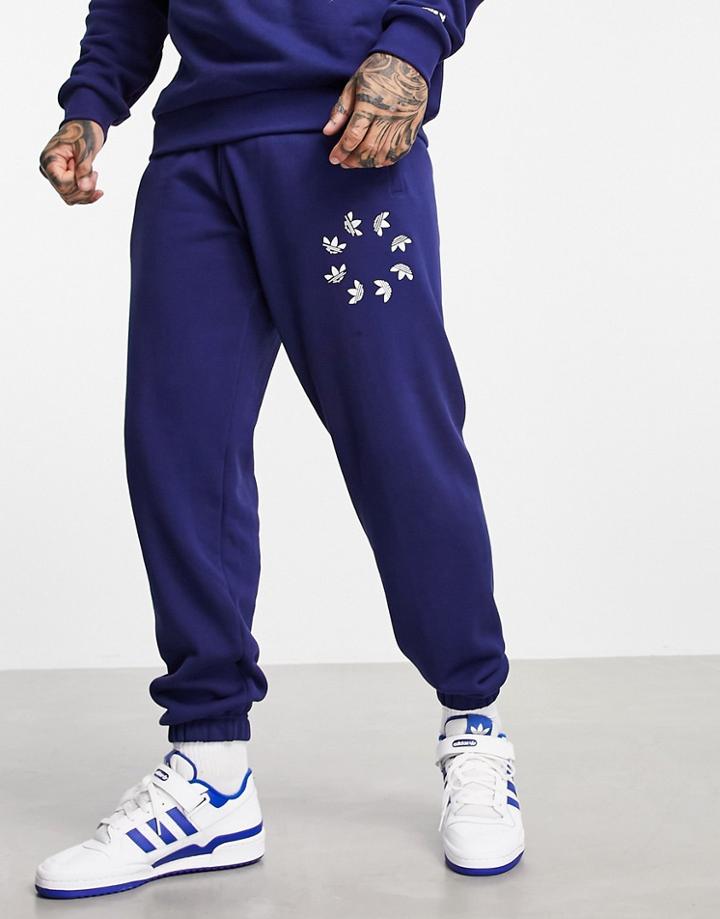 Adidas Originals Adicolor Bold Sweatpants In Navy