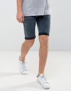 Loyalty And Faith Acid Wash Denim Shorts - Black