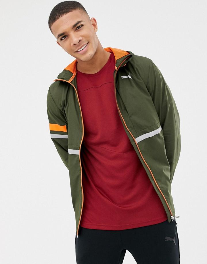 Puma Running Last Lap Jacket In Green 517013-04 - Gray