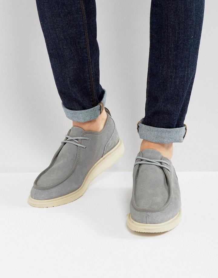 Dr Martens Leverton Hi Suede Moccasins - Gray