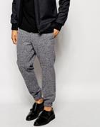 Asos Skinny Fit Smart Jogger In Brushed Jersey - Gray
