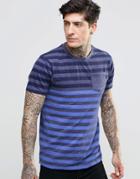 D-struct Varied Stripe T-shirt - Navy