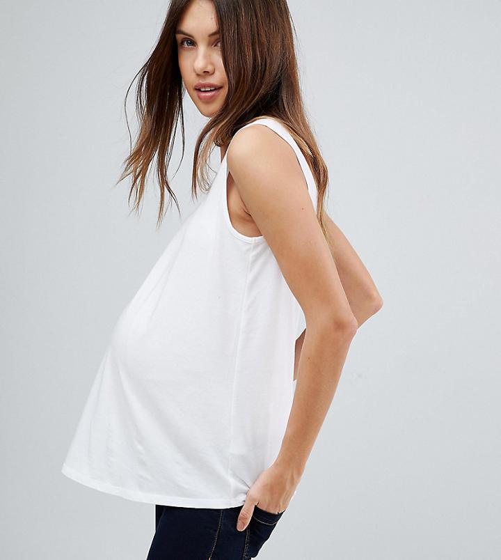 Asos Design Maternity Ultimate Tank In White