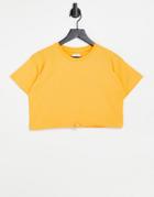 Chelsea Peers X Wellness Project Toggle Crop Top In Yellow - Part Of A Set-orange