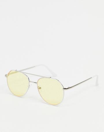 Aj Morgan Aviator Sunglasses In Silver