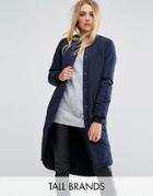 Noisy May Tall Quilted Padded Jacket - Navy