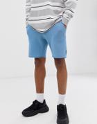 Bershka Jogger Shorts In Light Blue
