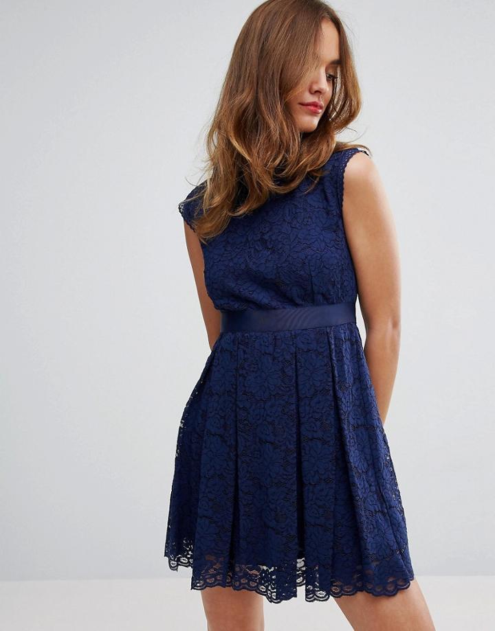Sisley Lace Dress - Navy