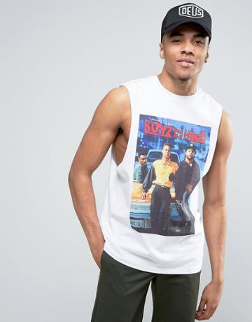 Asos Boyz N The Hood Sleeveless T-shirt - White
