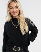 French Connection Ebba Vhari High Neck Sweater-black
