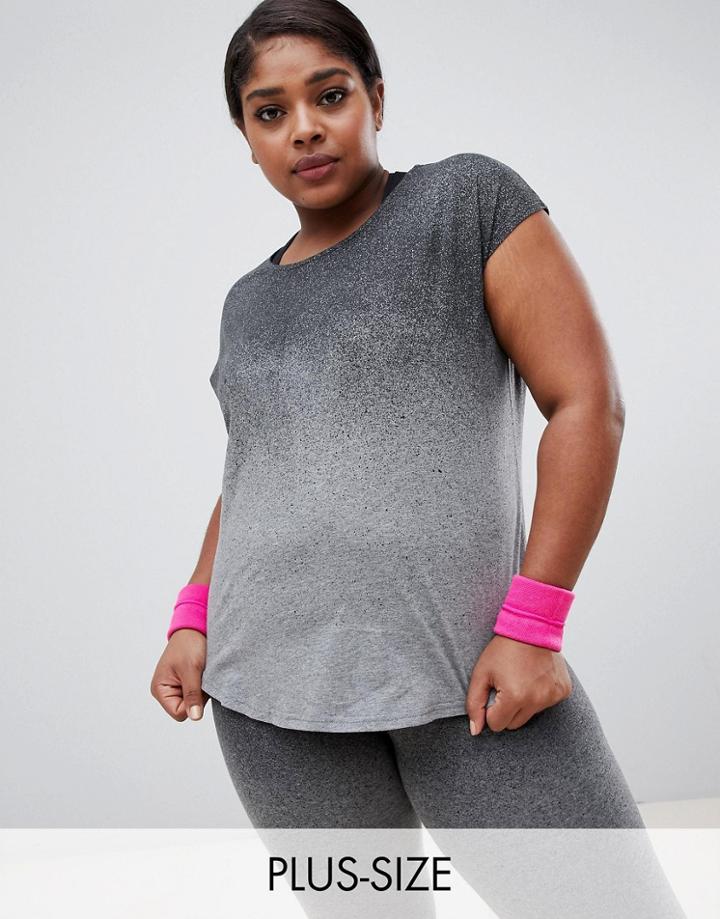 Only Play Curvy Plus T Shirt - Black