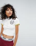 Puma X Fenty Cropped Vintage Tee In Cream - Cream