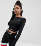 Puma Exclusive To Asos Back Detail Long Sleeve Crop Top - Black