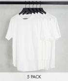 River Island 5-pack T-shirts In White