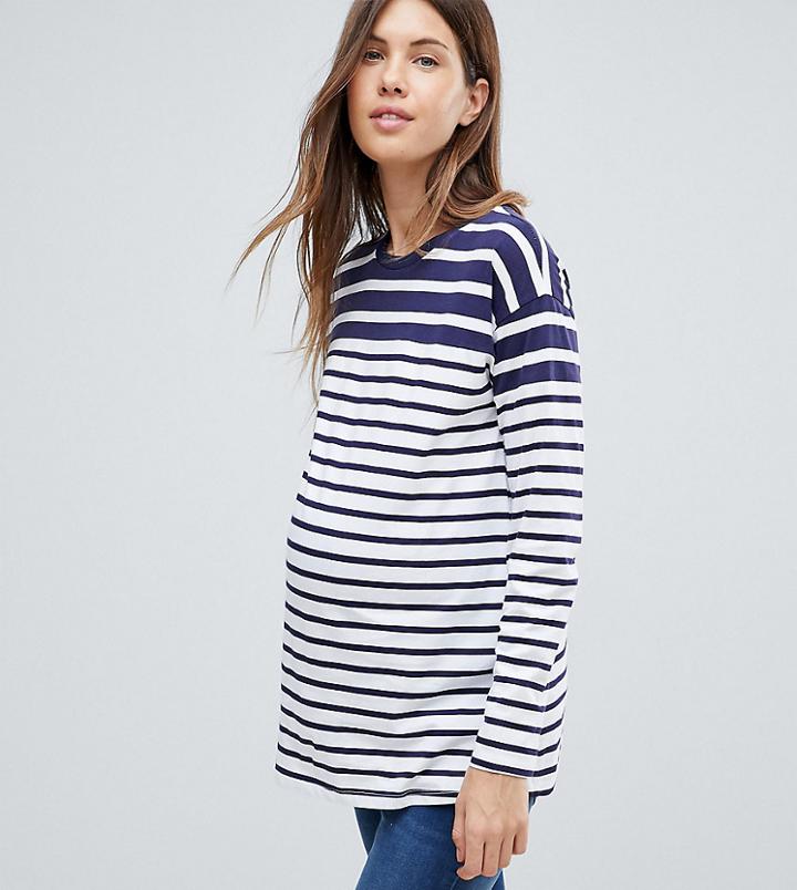 Asos Maternity Top In Cutabout Stripe - Multi