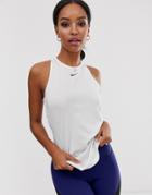 Nike Training Mesh Tank In White