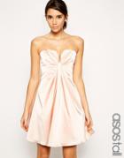 Asos Tall Twist Plunge Bandeau Mini Dress - Cream
