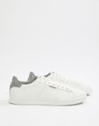 Jack & Jones Sneaker In White With Back Taping - White