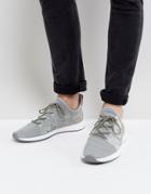 Asos Sneakers In Gray Knit With Rubber Panel - Gray