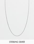 Asos Design Sterling Silver Short Neckchain With Texture