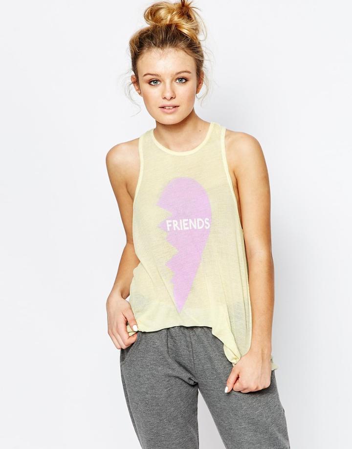 Wildfox Necklace Island Tank Top - Vwht