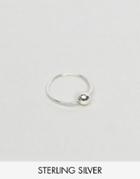 Reclaimed Vintage Inspired Sterling Silver Ball Nose Ring - Silver