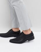 Asos Oxford Shoes In Black Faux Leather With Emboss Detail - Black