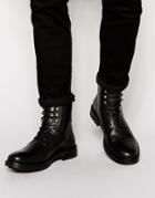 Base London Brunel Leather Boots - Black