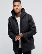 Brave Soul Hooded Bonded Parka - Navy
