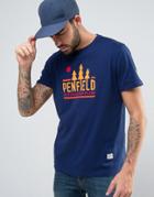 Penfield Treeline Logo T-shirt In Navy Exclusive - Navy