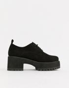 Asos Design Twisted Chunky Lace Up Shoes - Black