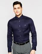 Ted Baker Linen Shirt In Slim Fit - Blue