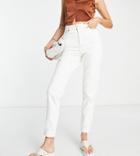 Topshop Tall Mom Cotton Jean In White - White
