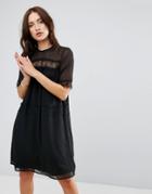 Y.a.s Cicotta Lace Insert Dress-black