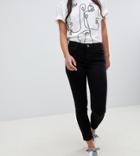 Only Petite Skinny Leg Push Up Effect Jean In Black