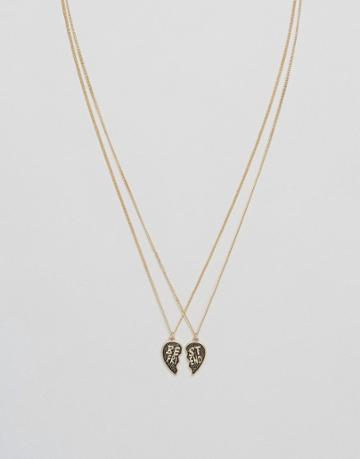 Monki Best Friend Necklace - Gold