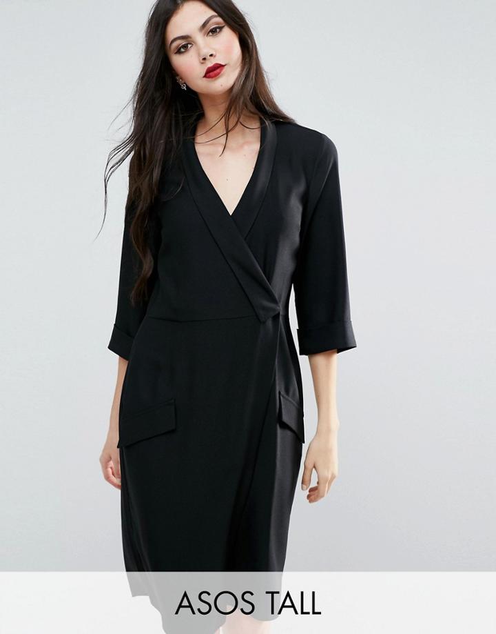 Asos Tall Tux Dress - Black