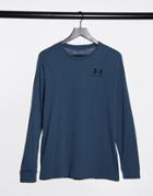 Under Armour Sportstyle Logo Long Sleeve T-shirt In Blue-blues