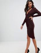 Morgan Cross Front Cut Out Detail Mini Dress