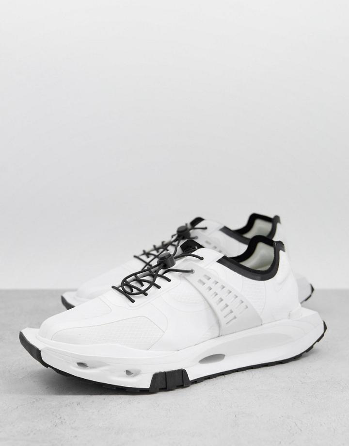 Asos Design Sneakers With Angular Sole In White