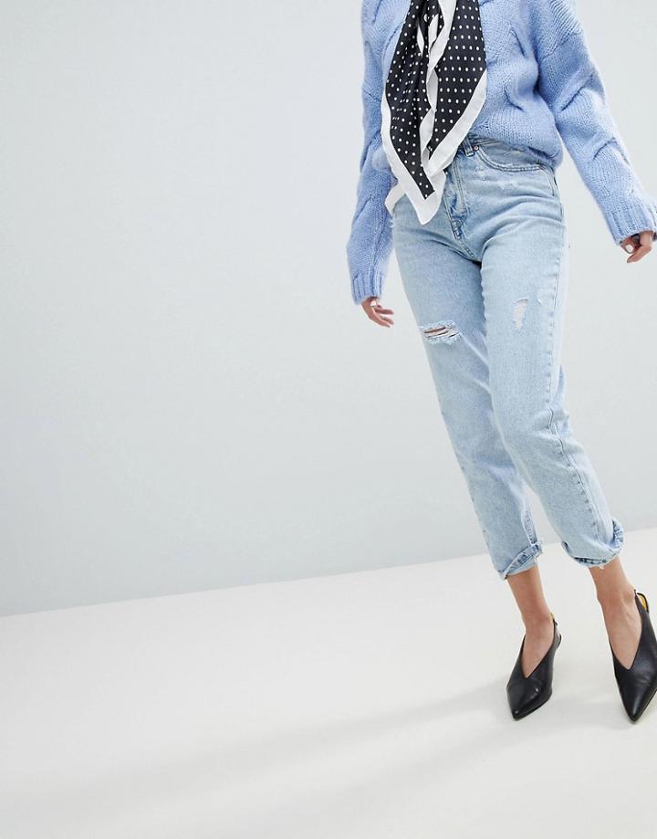 Stradivarius Mom Jeans - Blue