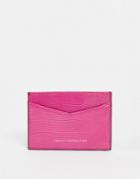 French Connection Card Holder In Hot Pink